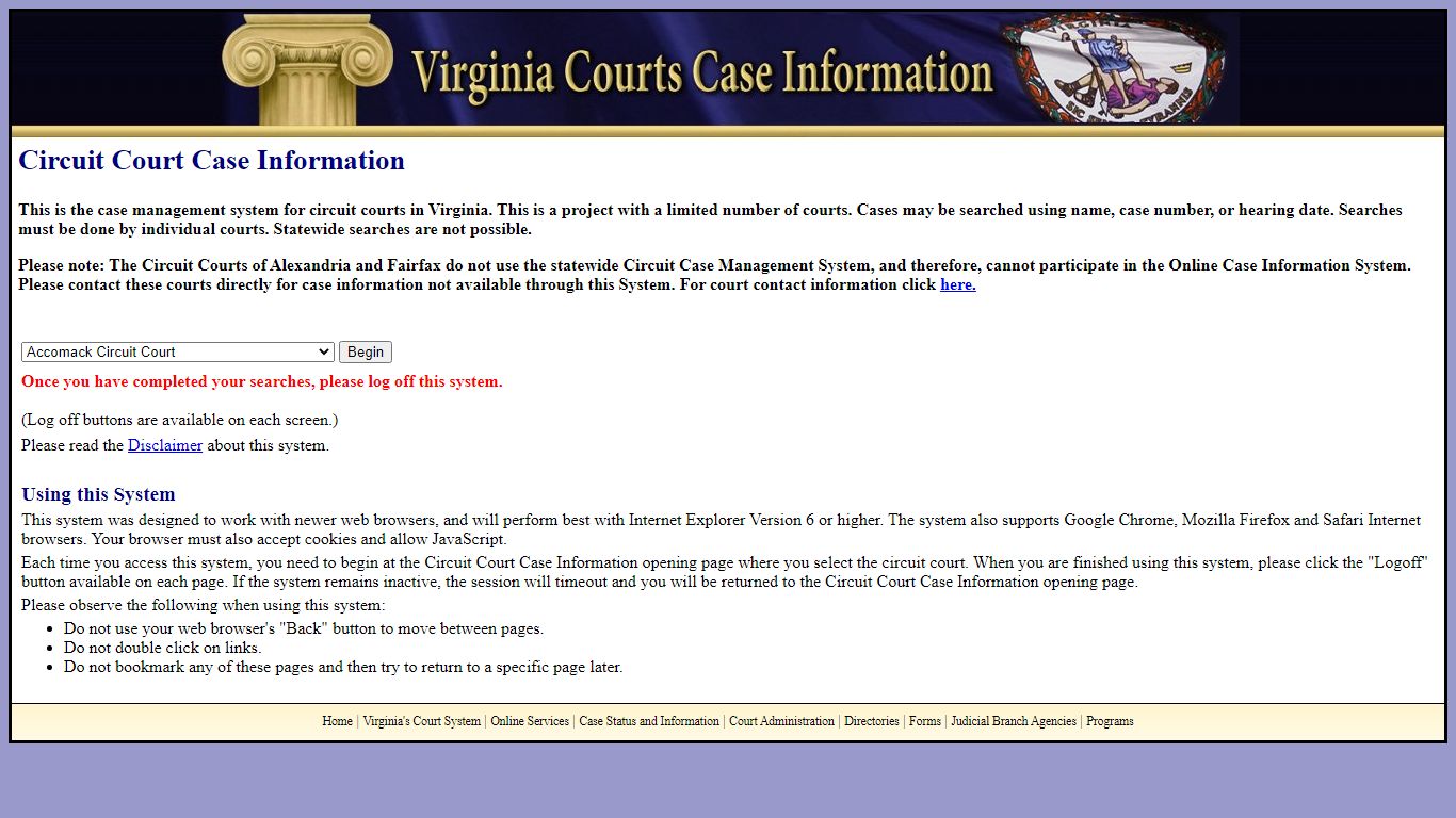 Circuit Court Case Information - wasdmz2.courts.state.va.us